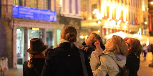 Guided night tour of the Grand'Place in front of the Théâtre du Nord