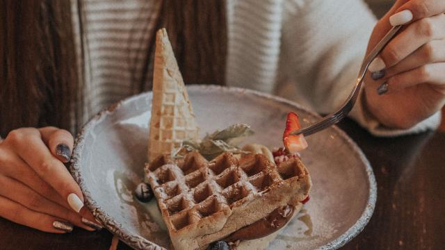 Dégustation de gaufre