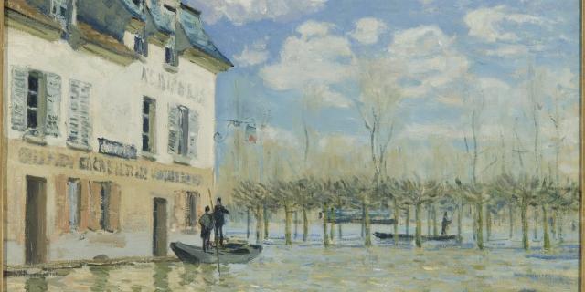 Alfred Sisley: The boat during the flood, Port-Marly, 1876 Oil on canvas H. 50.4; L. 61.0cm.